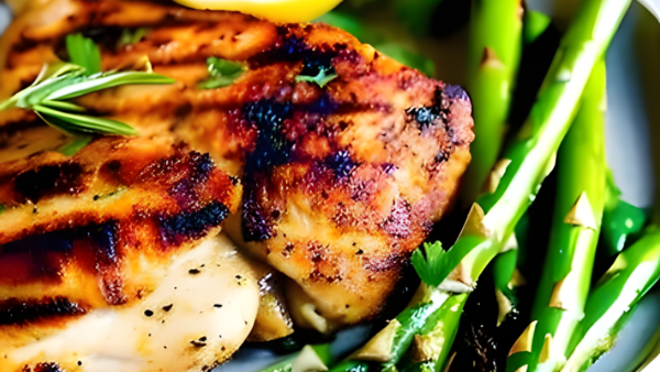 Lemon Herb Grilled Chicken with Asparagus Recipe