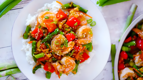 Shrimp Stir-Fry with Vegetables and Ginger Recipe